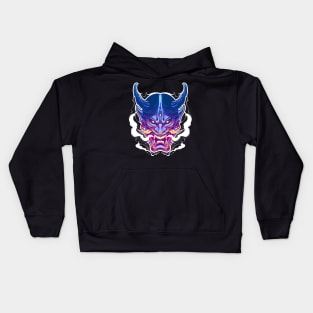 cool japanese oni mask Kids Hoodie